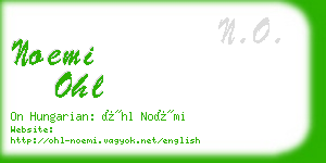 noemi ohl business card